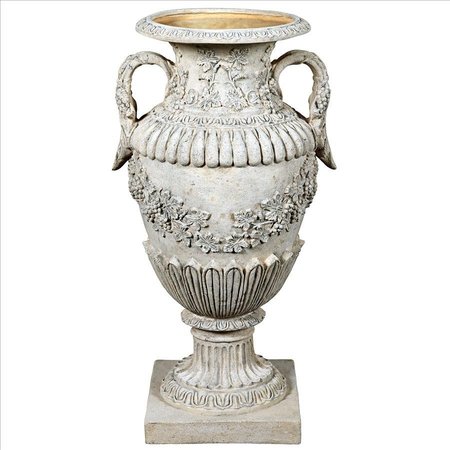 Design Toscano Wine Harvest Oviform Architectural Garden Urns: Set of Two NE9210146